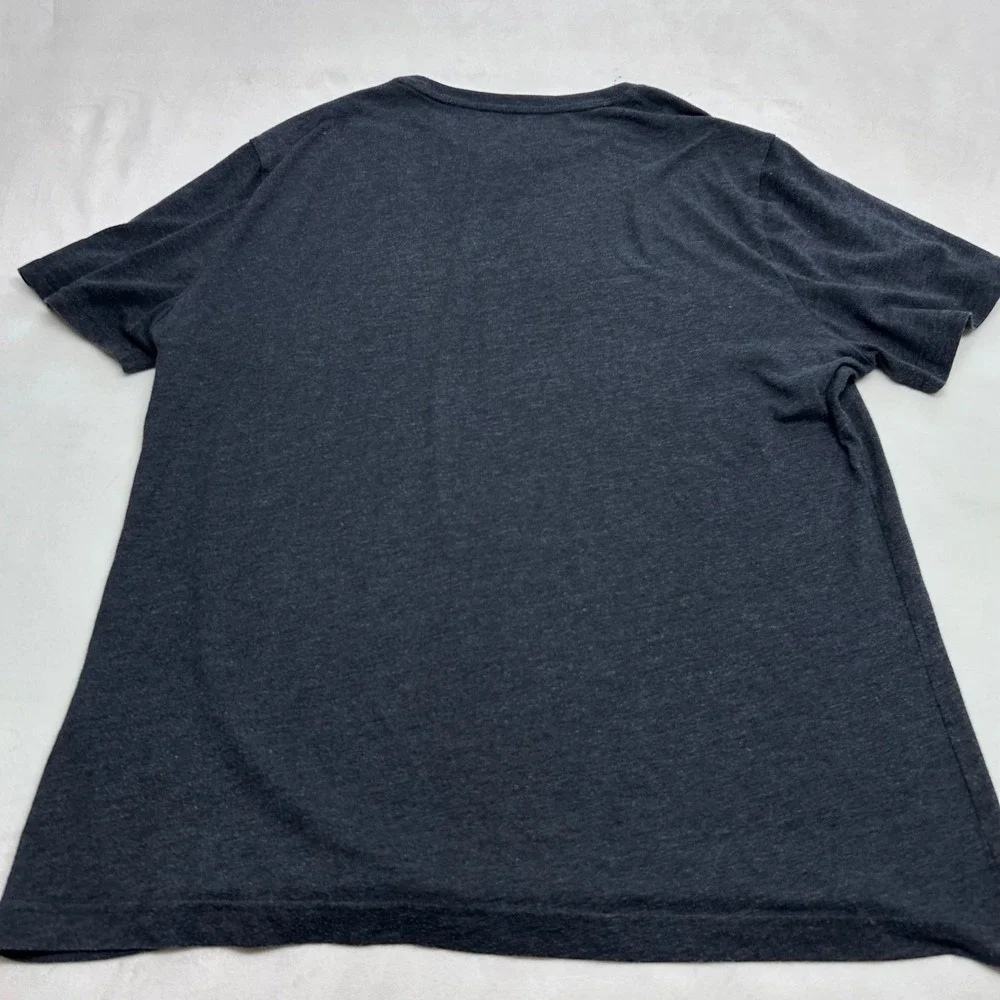 Banana Republic Mens BR 1978 Graphic T-Shirt Gray Heather Crew Neck Large 0449